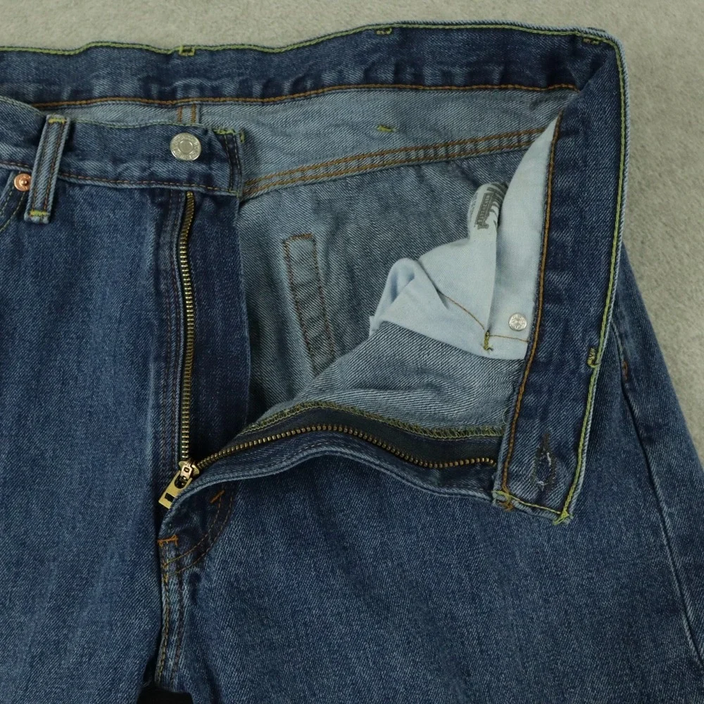 Levi's‎ 505 Jeans Mens 38x32 Regular Fit 5-Pocket Cotton Denim Blue